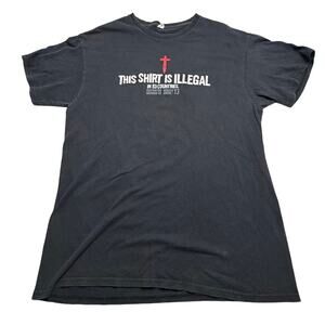 "This Shirt is Illegal" Christian t-shirt featuring Romans 1:16 Size Small